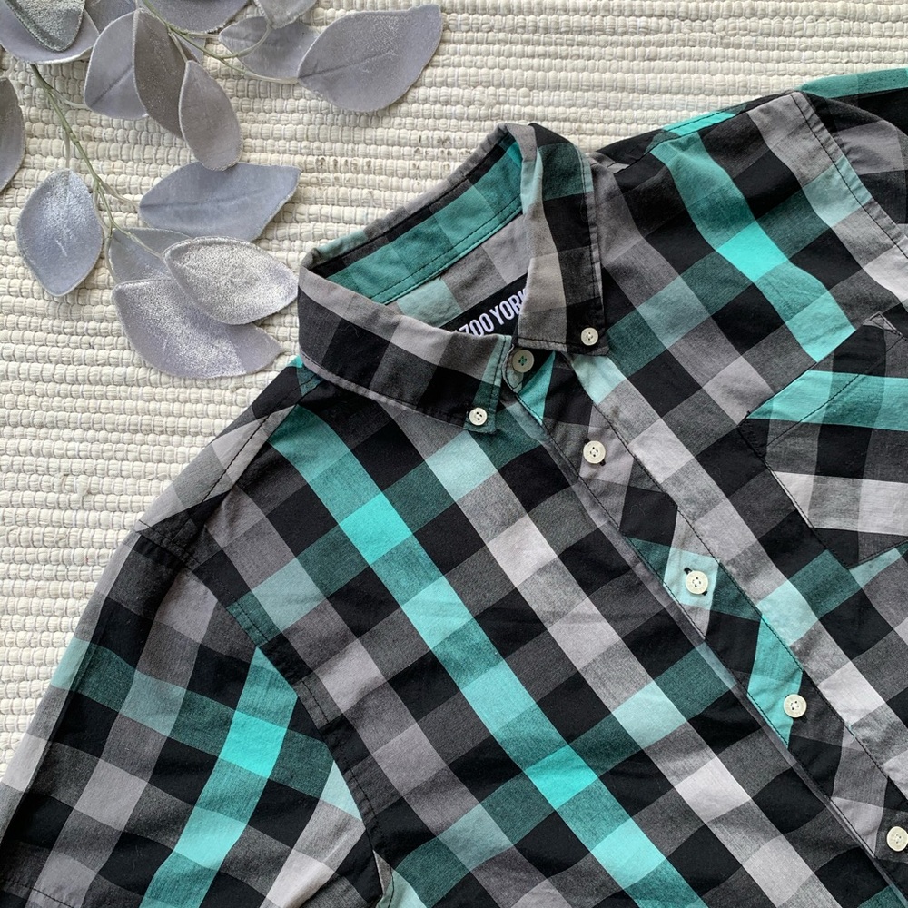 Zooyork button down turquoise shirt G-012